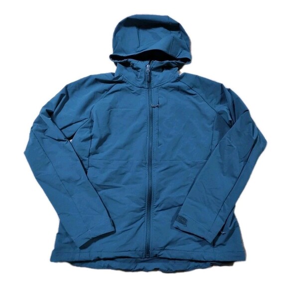 Kirkland Women's XL Green Soft Shell Jacket 4-Way Stretch Rain Wind Zip Pockets - Picture 3 of 8